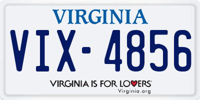 VA license plate VIX4856