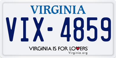 VA license plate VIX4859