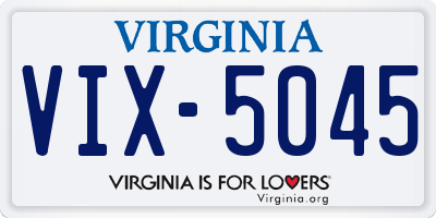 VA license plate VIX5045