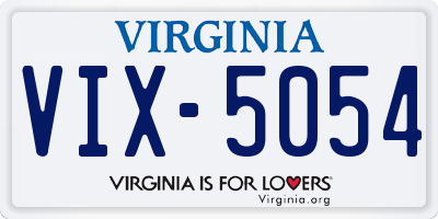 VA license plate VIX5054