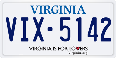 VA license plate VIX5142