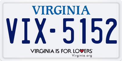 VA license plate VIX5152