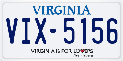 VA license plate VIX5156