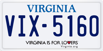 VA license plate VIX5160