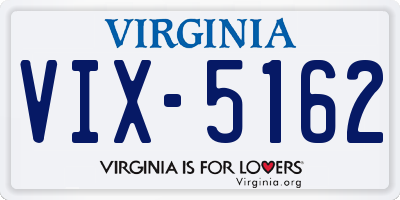 VA license plate VIX5162