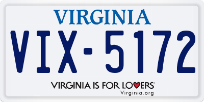 VA license plate VIX5172