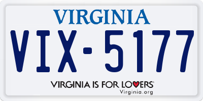 VA license plate VIX5177