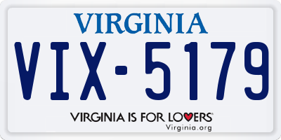 VA license plate VIX5179