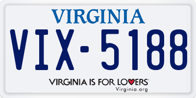 VA license plate VIX5188