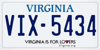 VA license plate VIX5434