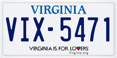VA license plate VIX5471