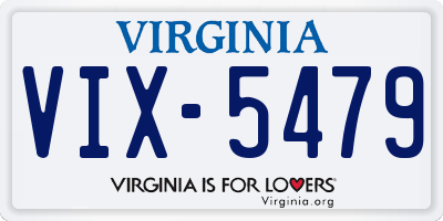 VA license plate VIX5479