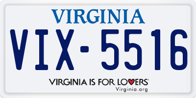 VA license plate VIX5516