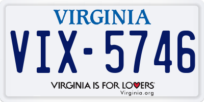 VA license plate VIX5746