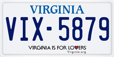 VA license plate VIX5879