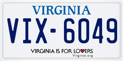 VA license plate VIX6049