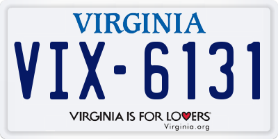 VA license plate VIX6131