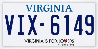 VA license plate VIX6149