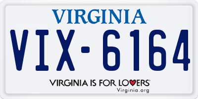 VA license plate VIX6164