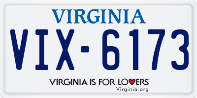 VA license plate VIX6173