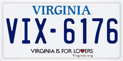 VA license plate VIX6176