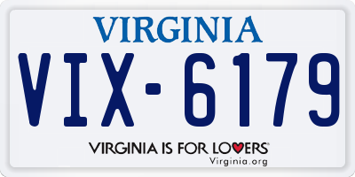 VA license plate VIX6179