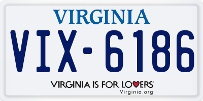 VA license plate VIX6186