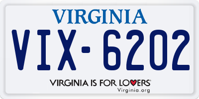 VA license plate VIX6202