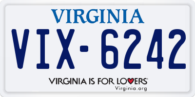 VA license plate VIX6242