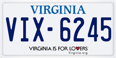 VA license plate VIX6245