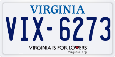 VA license plate VIX6273