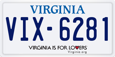 VA license plate VIX6281