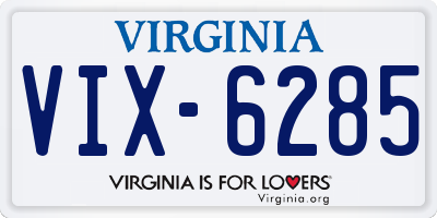 VA license plate VIX6285