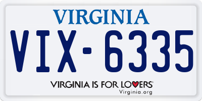 VA license plate VIX6335
