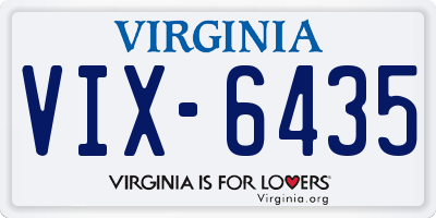 VA license plate VIX6435