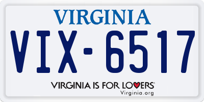 VA license plate VIX6517