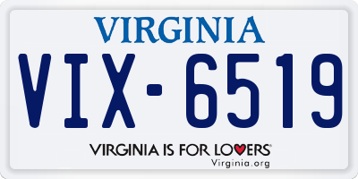 VA license plate VIX6519