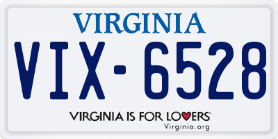VA license plate VIX6528