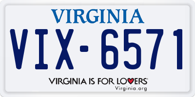 VA license plate VIX6571