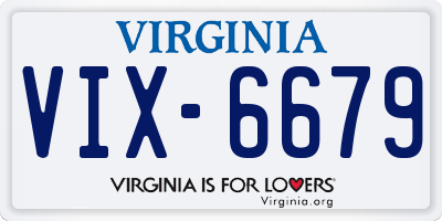 VA license plate VIX6679