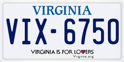 VA license plate VIX6750