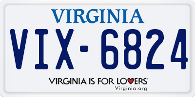VA license plate VIX6824