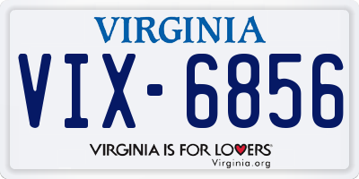 VA license plate VIX6856