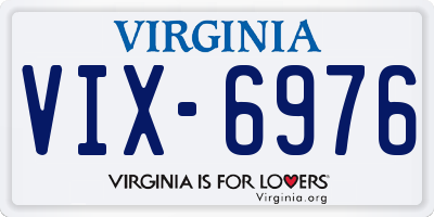 VA license plate VIX6976