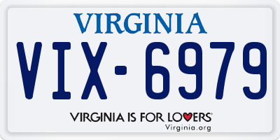 VA license plate VIX6979
