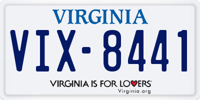 VA license plate VIX8441