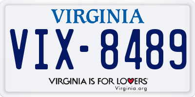 VA license plate VIX8489