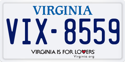 VA license plate VIX8559