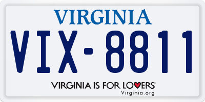 VA license plate VIX8811