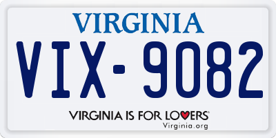 VA license plate VIX9082